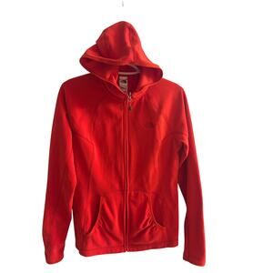 The North Face Polartec Classic Full Zip Hooded Jacket Red Womens Size Medium